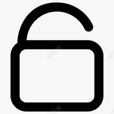 挂锁安全工具粗体圆形图标图标