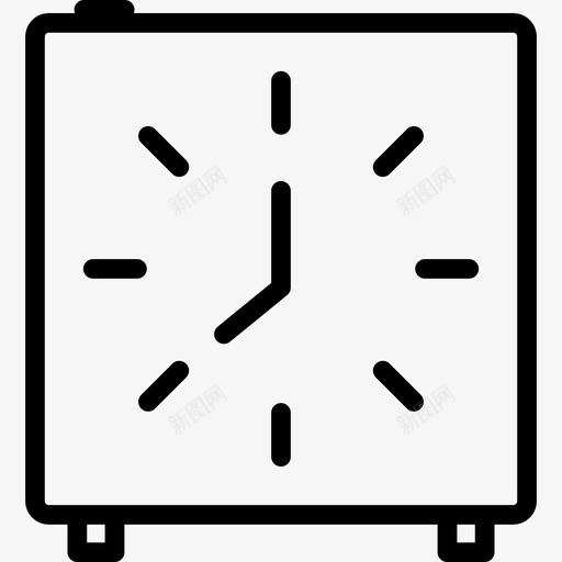 时钟平面师工具线性图标svg_新图网 https://ixintu.com 平面设计师工具 时钟 线性