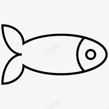 鱼海鲜宠物香肠图标图标
