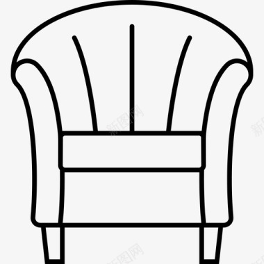 扶手椅现代家具图标图标