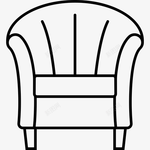 扶手椅现代家具图标svg_新图网 https://ixintu.com 扶手椅 现代家具