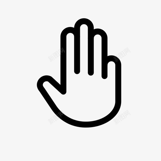 四个手指手图标svg_新图网 https://ixintu.com 一个 四个 手 手指 触摸 轻拍