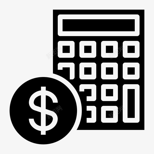 计算器美元货币图标svg_新图网 https://ixintu.com 美元 计算器 货币