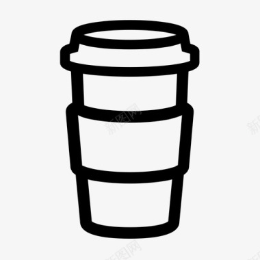 咖啡杯热饮袖子图标图标