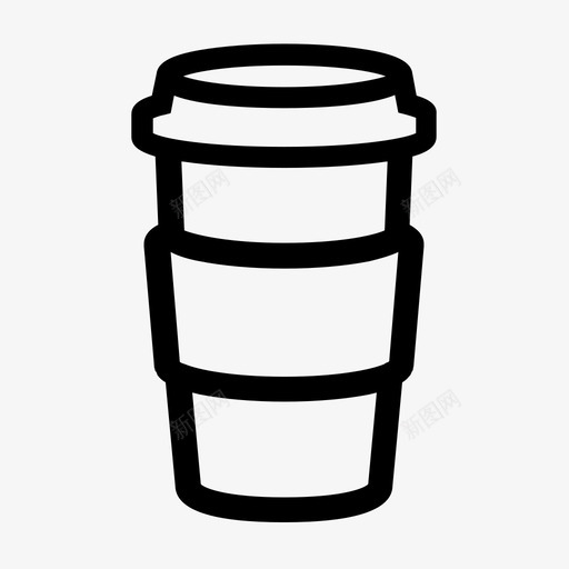 咖啡杯热饮袖子图标svg_新图网 https://ixintu.com 咖啡杯 待用 热饮 袖子 饮料和容器