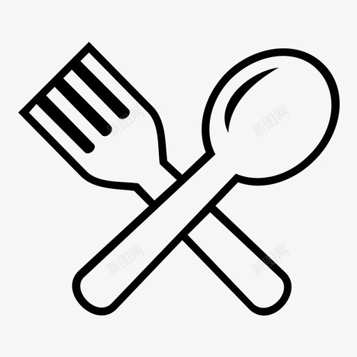 餐具自助餐厅食品图标svg_新图网 https://ixintu.com 厨房用具 自助餐厅 食品 餐具 餐厅