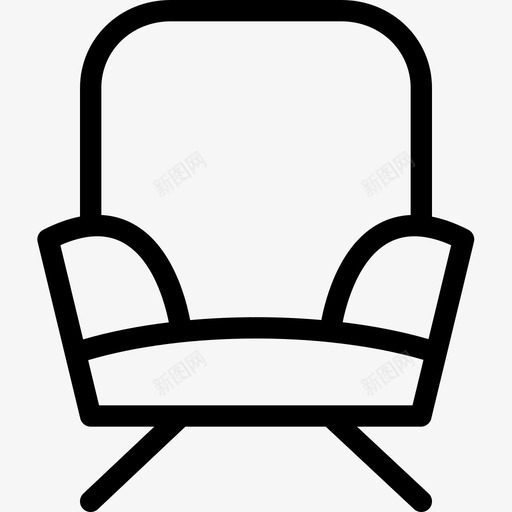办公椅家居客厅图标svg_新图网 https://ixintu.com 办公椅 客厅 家居 家居室内沙发轮廓 沙发