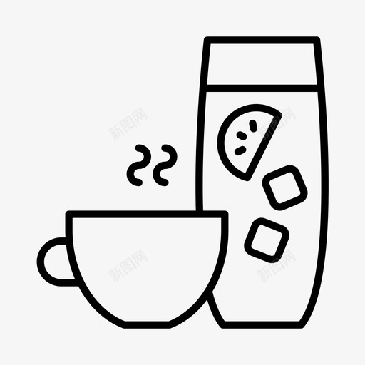 饮料早餐咖啡图标svg_新图网 https://ixintu.com 咖啡 早晨 早餐 果汁 食物 饮料