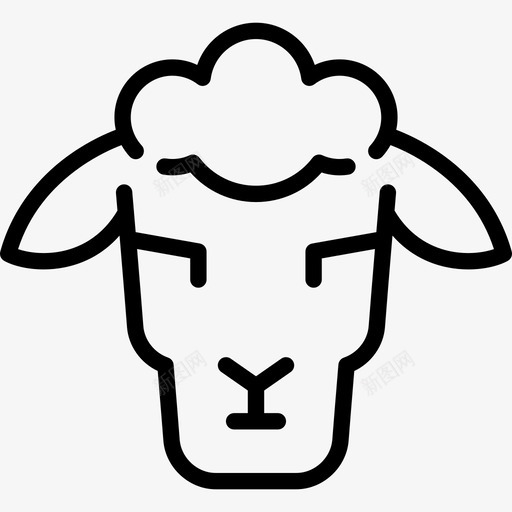 羊农场里的直系的图标svg_新图网 https://ixintu.com 农场里的 直系的 羊