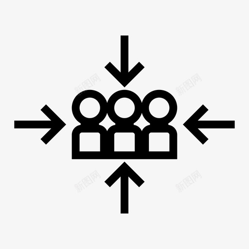集合点紧急情况疏散图标svg_新图网 https://ixintu.com 消防 消防员 疏散 紧急情况 集合点