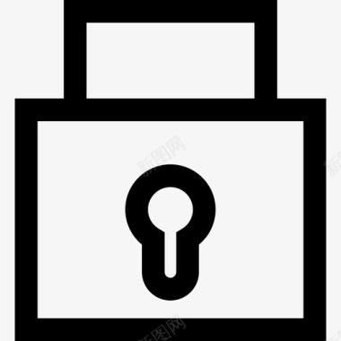 锁安全移动用户界面轮廓图标图标