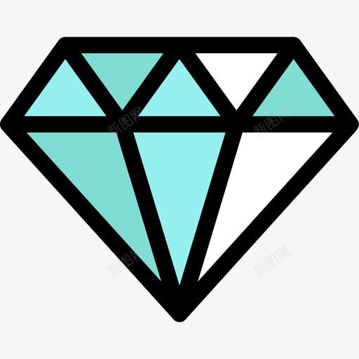 钻石时尚线性颜色爱情套装图标svg_新图网 https://ixintu.com 时尚 线性颜色爱情套装 钻石