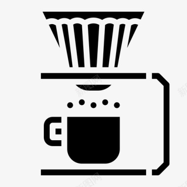 滴水咖啡过滤器图标图标