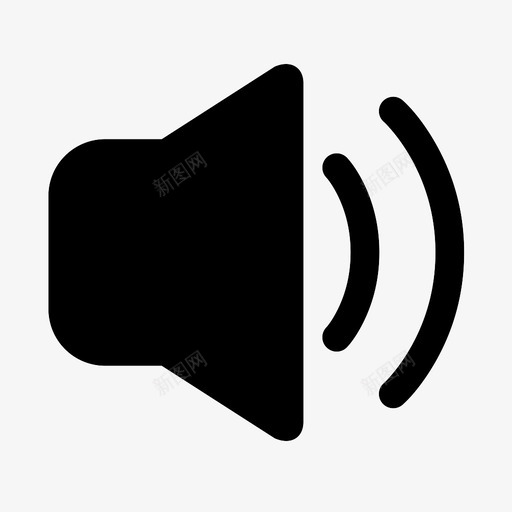 音量增大大声图标svg_新图网 https://ixintu.com 向上 增大 大声 扬声器 音量