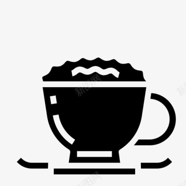 卡布奇诺咖啡咖啡杯图标图标
