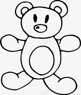 泰迪熊婴儿护理图标图标