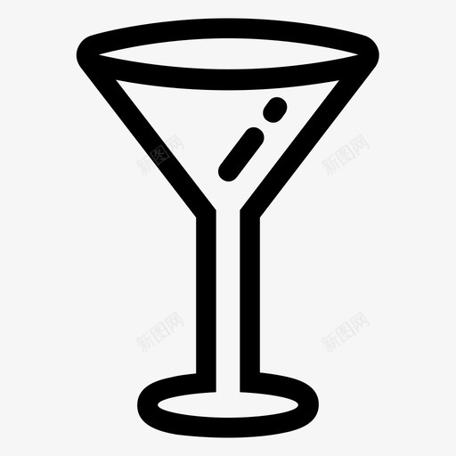 马提尼杯酒酒吧图标svg_新图网 https://ixintu.com 酒 酒吧 饮料 饮料和容器 马提尼杯