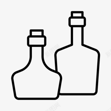 蒸馏酒精瓶子图标图标