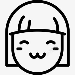 满意的满意的女人人人的脸图标高清图片