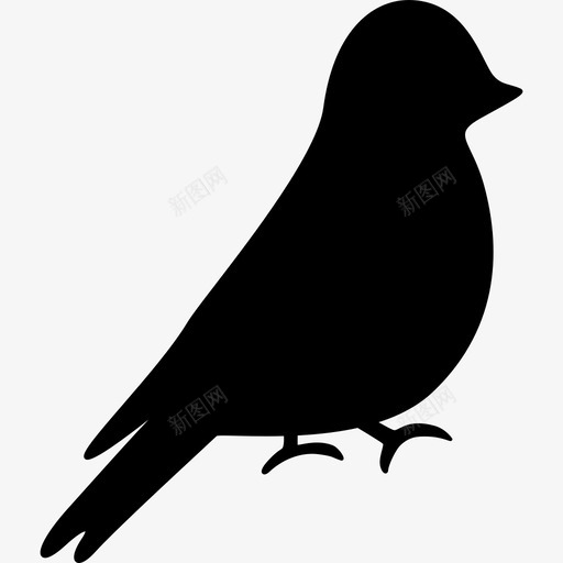 麻雀动物鸟的轮廓图标svg_新图网 https://ixintu.com 动物 鸟的轮廓 麻雀