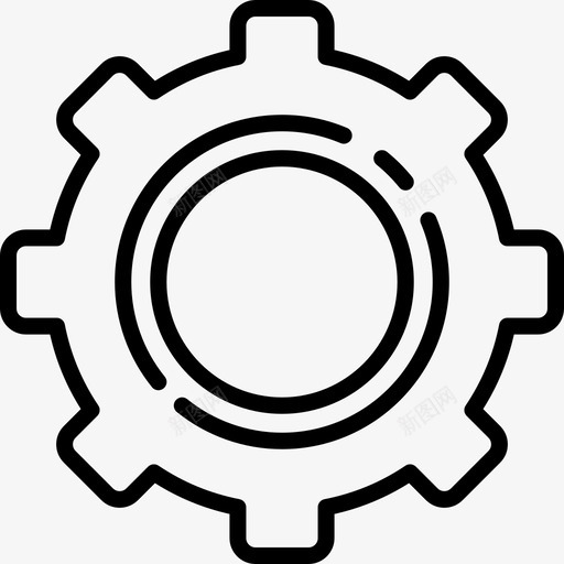 齿轮创业和新业务直线型图标svg_新图网 https://ixintu.com 创业和新业务 直线型 齿轮