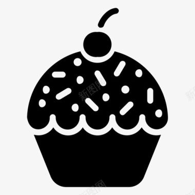 松饼纸杯蛋糕食物图标图标