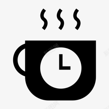 咖啡休息早晨休息图标图标