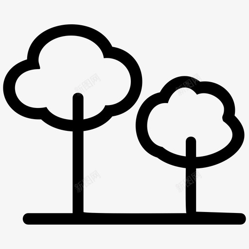 树丛林生命图标svg_新图网 https://ixintu.com 丛林 树 植物 生命 自然