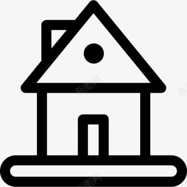 小房子房型直线型图标图标