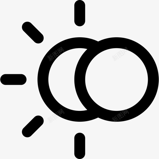 日食天气线性线性图标svg_新图网 https://ixintu.com 天气线性 日食 线性