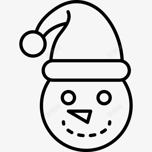 雪人圣诞线工艺品图标svg_新图网 https://ixintu.com 圣诞线工艺品 雪人