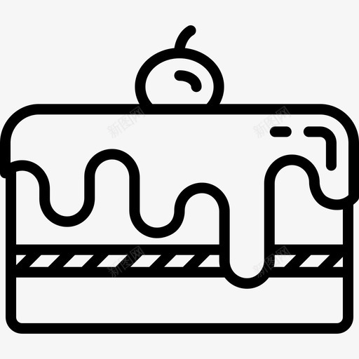 蛋糕感恩节系列工艺直系图标svg_新图网 https://ixintu.com 感恩节系列工艺 直系 蛋糕