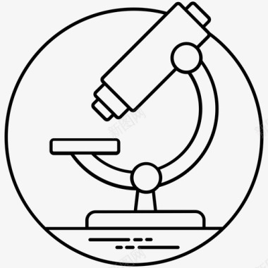 显微镜实验室设备实验室图标图标