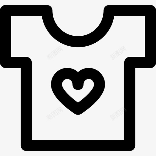 衬衫时尚情人节线性元素图标svg_新图网 https://ixintu.com 情人节线性元素 时尚 衬衫