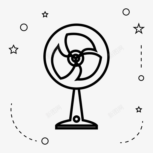 风扇空气吹风图标svg_新图网 https://ixintu.com 吹风 气流 电子 空气 螺旋桨 风扇