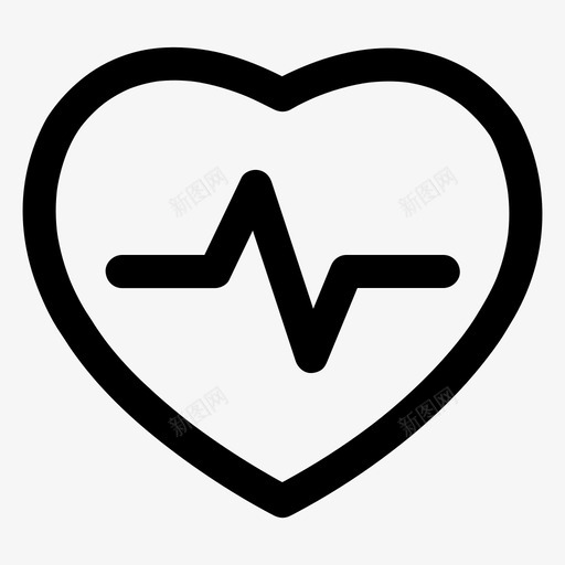 生命线心跳脉动图标svg_新图网 https://ixintu.com 各种尺寸的基本图标 心跳 生命线 脉动 脉搏