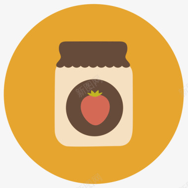 果酱食品线性食品套装图标图标