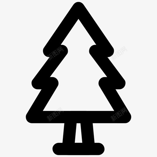 树圣诞森林图标svg_新图网 https://ixintu.com 公园 各种尺寸的基本图标 圣诞 树 森林 自然