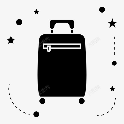 旅行箱包行李图标svg_新图网 https://ixintu.com 包 旅行 旅行箱 行李
