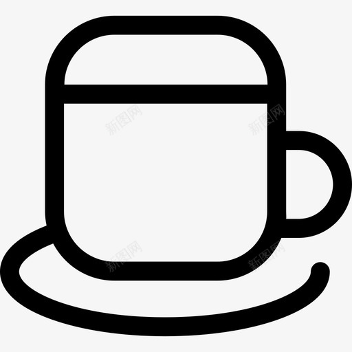 卡布奇诺咖啡杯直线型图标svg_新图网 https://ixintu.com 卡布奇诺 咖啡杯 直线型