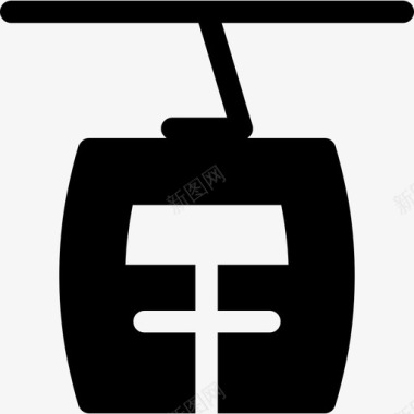 缆车运输寒假图标图标