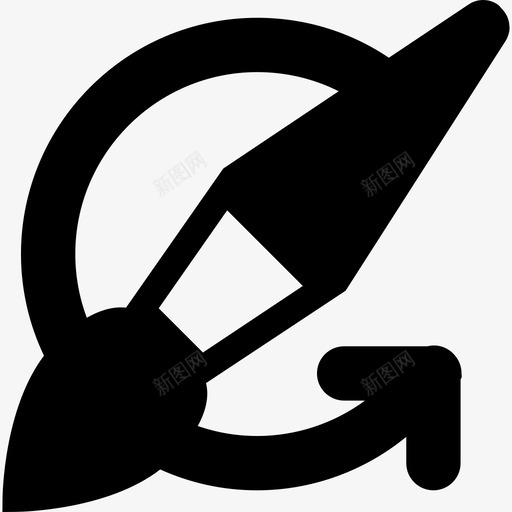 历史画笔图像编辑器工具图标svg_新图网 https://ixintu.com 历史画笔 图像编辑器工具