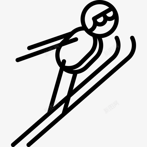 滑雪跳伞运动滑雪站线路工艺图标svg_新图网 https://ixintu.com 滑雪站线路工艺 滑雪跳伞 运动
