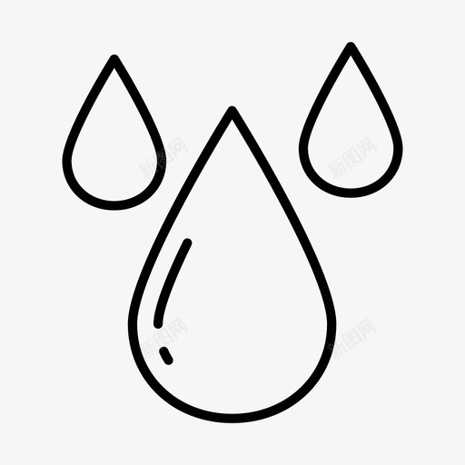 雨大气元素图标svg_新图网 https://ixintu.com 元素 大气 天气 雨