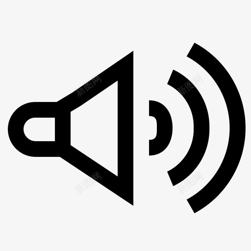 扬声器高音量大声音图标svg_新图网 https://ixintu.com ui wijiconui元素 声音 扬声器高 音量大