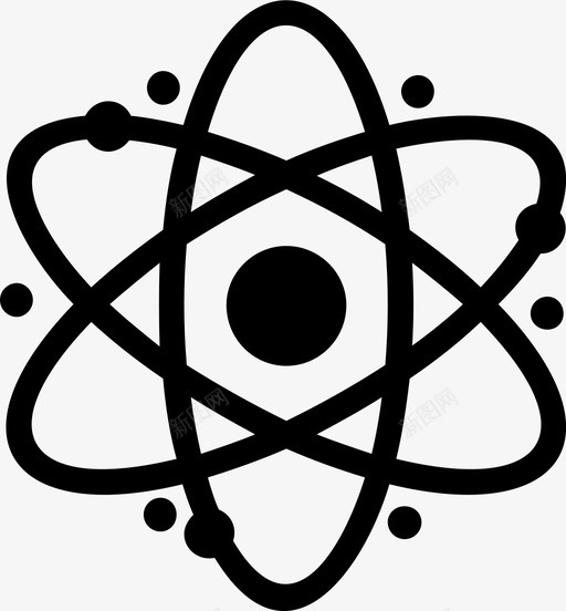原子核物理图标svg_新图网 https://ixintu.com 原子 核 物理 科学