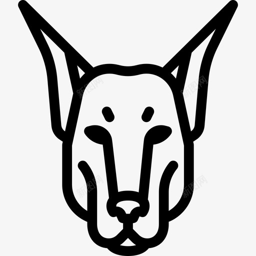 杜宾犬种头直系图标svg_新图网 https://ixintu.com 杜宾 犬种头 直系