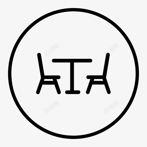桌椅家具餐厅图标svg_新图网 https://ixintu.com 家具 桌椅 餐厅