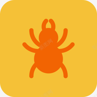 蜘蛛动物色彩万圣节元素图标图标