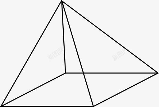 棱锥体几何体图标svg_新图网 https://ixintu.com 几何体 棱锥体